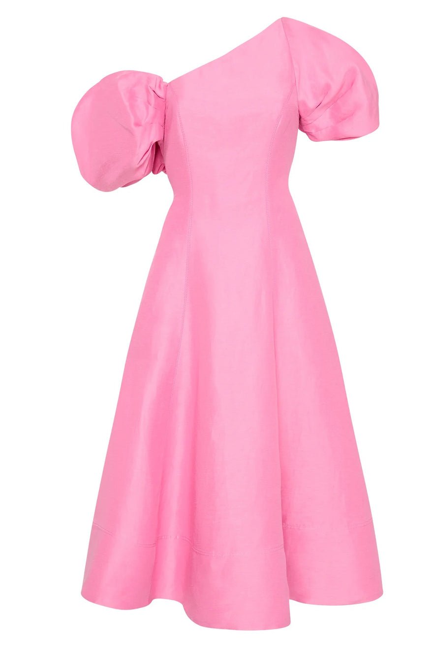 Aje Arista Tulip Sleeve Midi Dress - Cerise Pink photo 3
