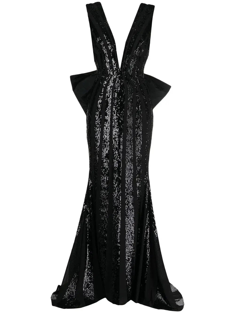 Rebecca Vallance Davina Bow-detailed Gown Black Size 14 photo 3