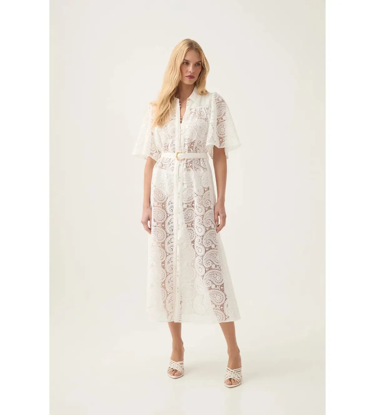 Aje Laicey Paisley Midi Dress Size 8 photo 4