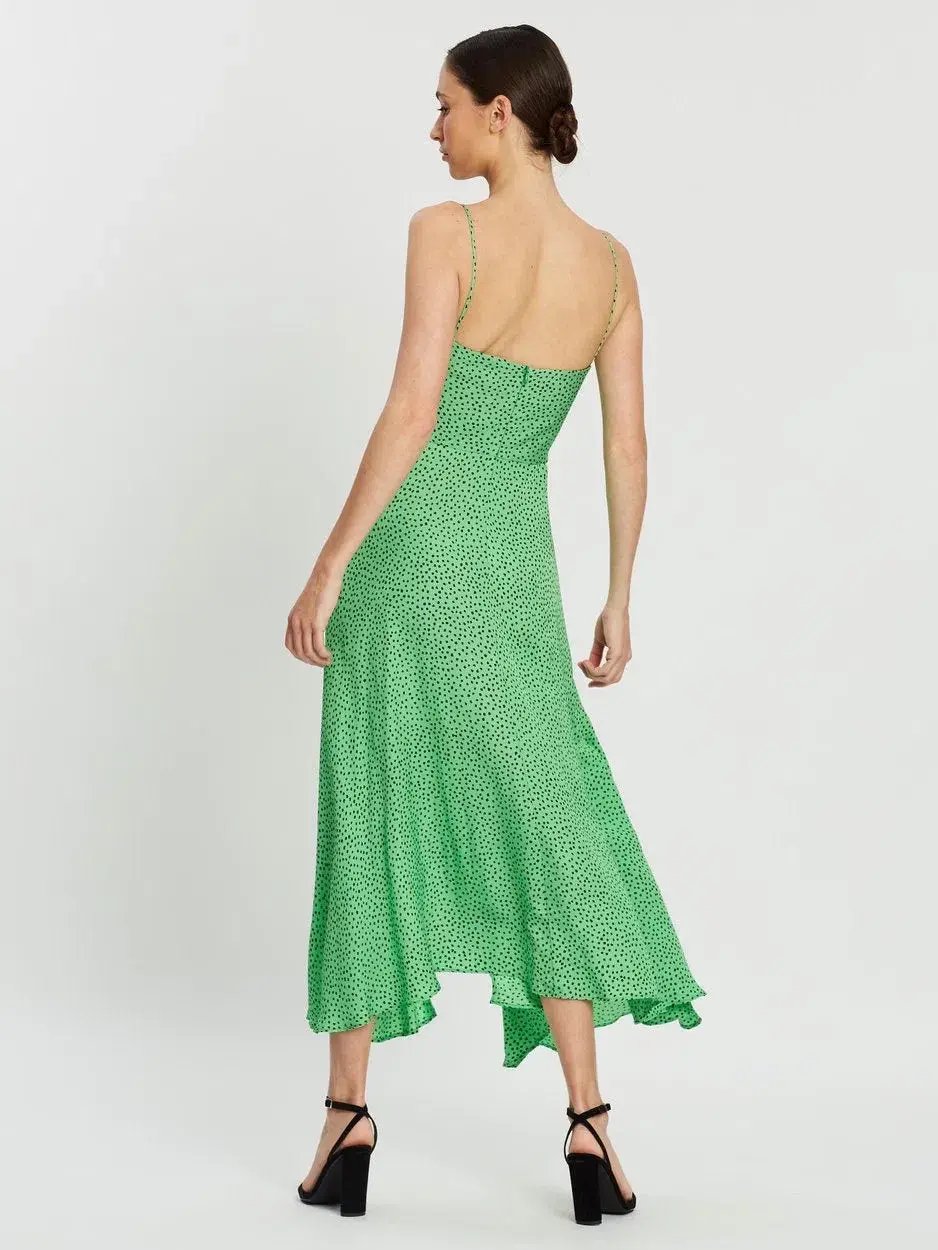 Bec & Bridge Neve Midi Dress Green/Print Size 10 photo 2