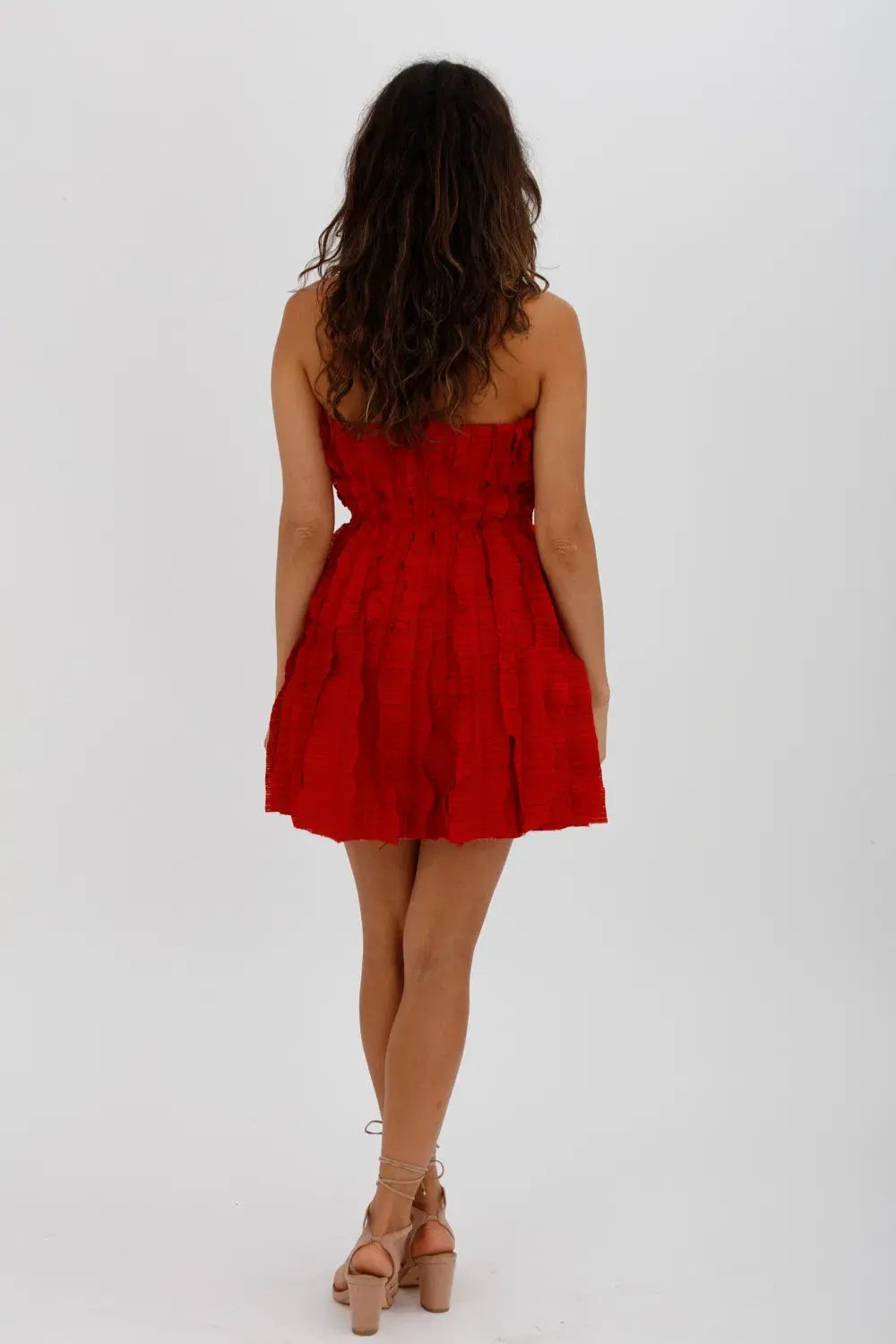 AJE Hybrid Sleeveless Mini Dress Scarlet Red Size 10 photo 10