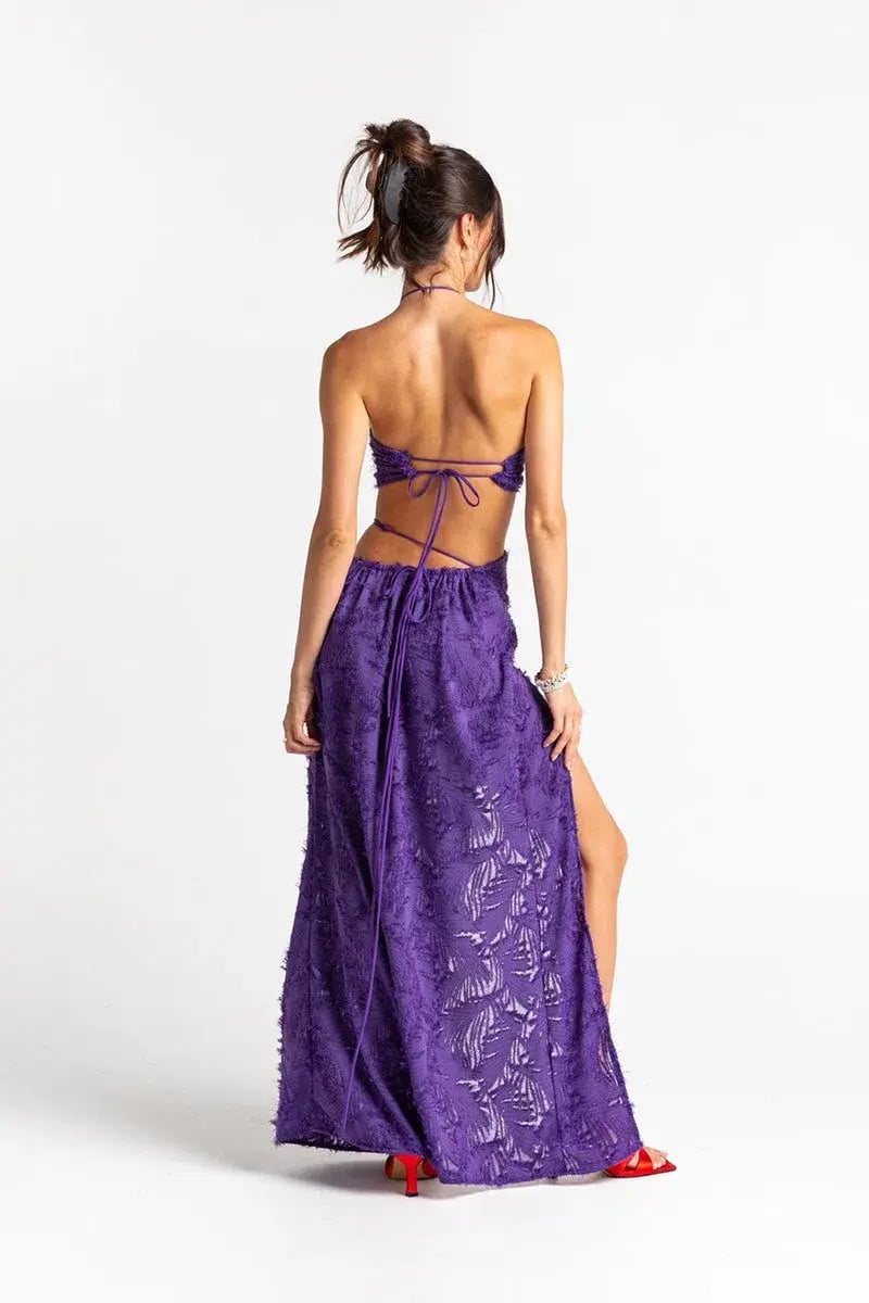 Arcina Ori Issi Set Top & Skirt Purple Size 8 photo 2