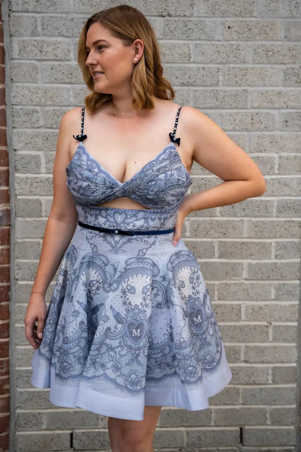 Zimmermann Crush Twist Front Mini Dress Print Size 4 / Aus 16 photo 3