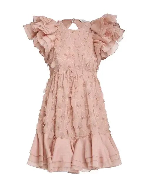 Zimmermann Dancer Frilled Mini Dress Blush Size 0 / 8 AU photo 4