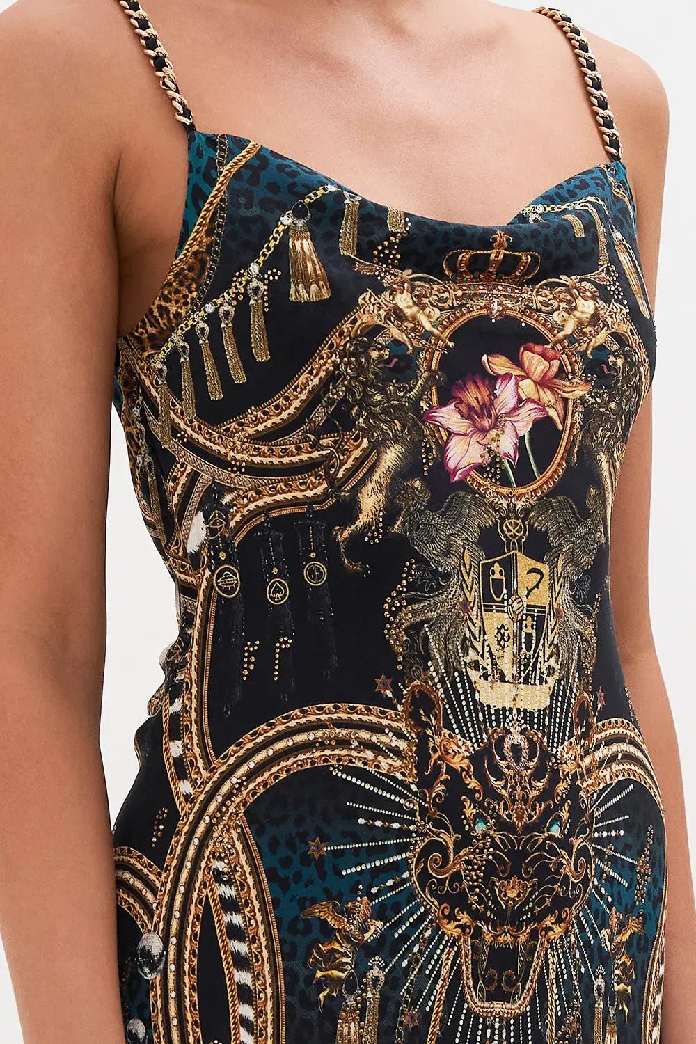 Camilla x Robbie Williams Rockstar Royalty Long Bias Slip Dress Multi Size XL / Au 16 photo 2