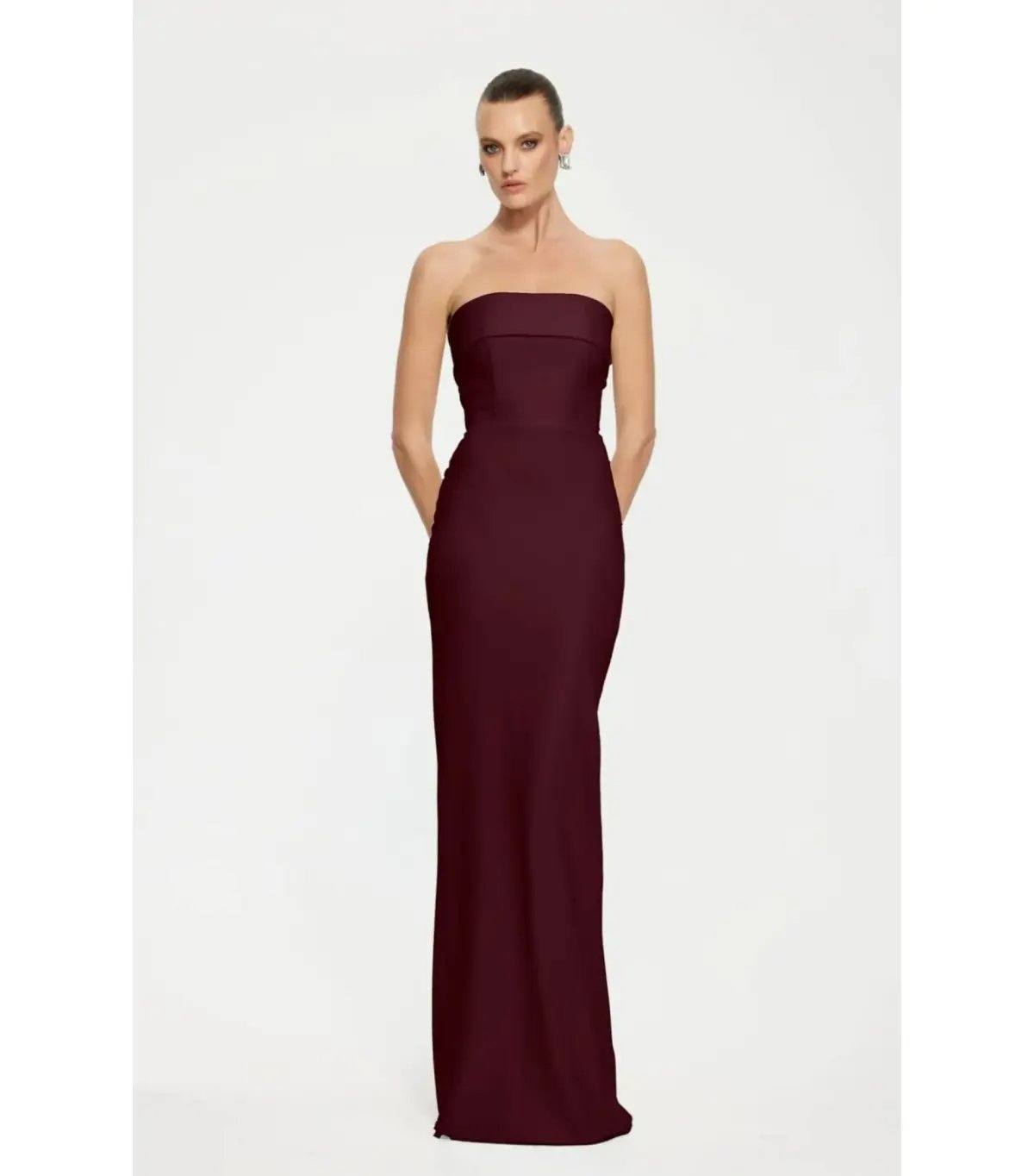 Effie Kats Monroe Maxi Gown in Wine Size AU 6 photo 2