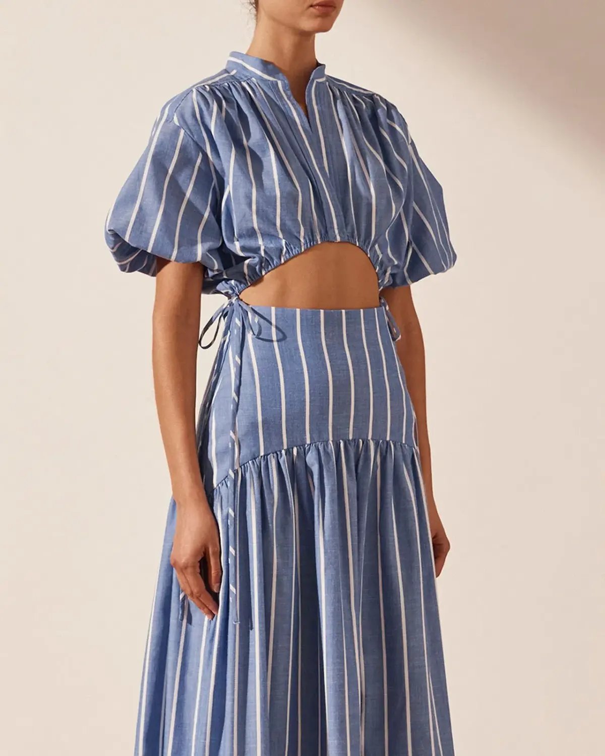 Shona Joy Kimberly Deconstructed Midi Dress Blue Size 12 photo 3