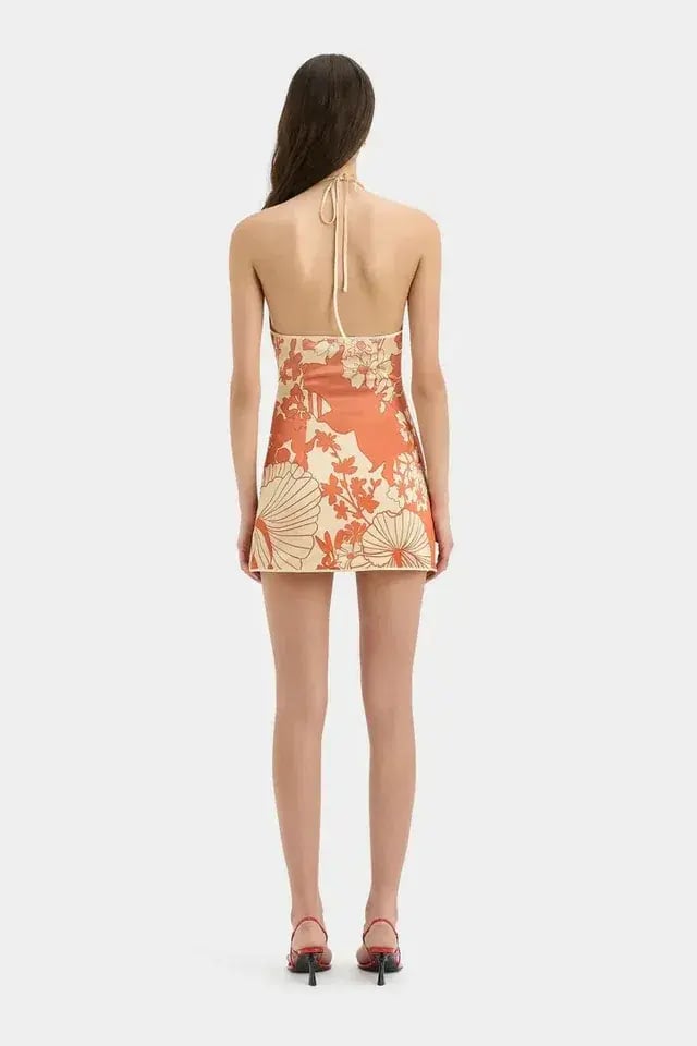 SIR THE LABEL Como Twist Mini Dress in Paradiso Print Size 4 photo 4