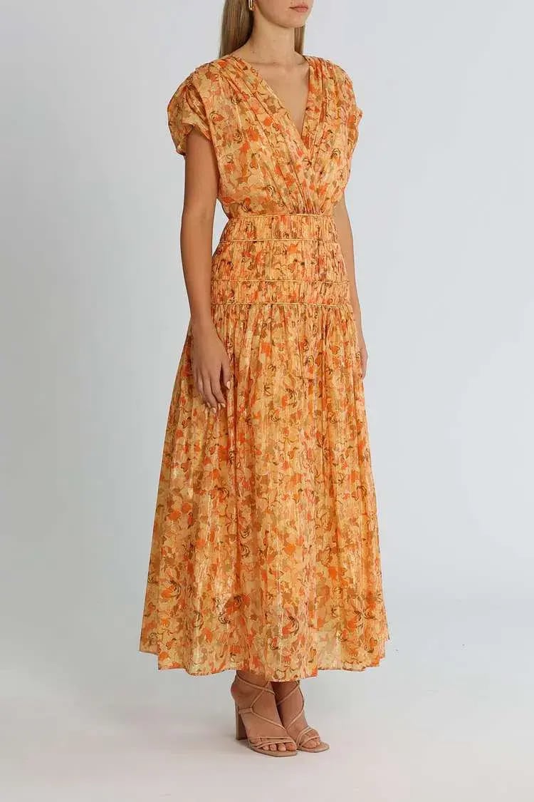 Acler Bicknell Dress Peach Parfait Size 12 photo 2