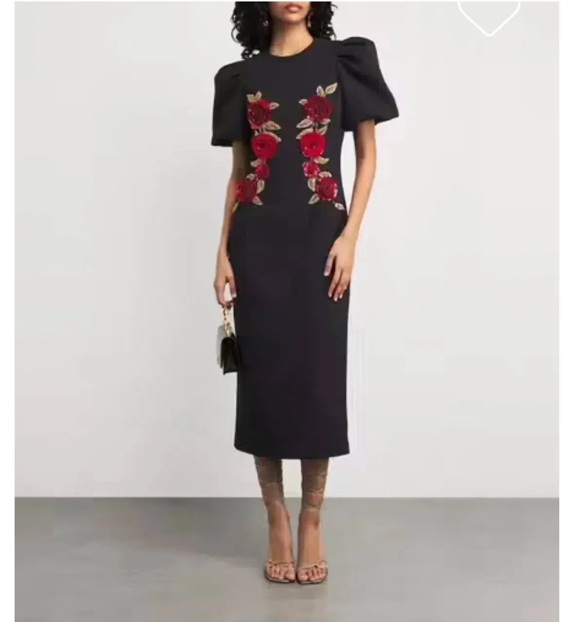 REBECCA VALLANCE ROSETTA MIDI DRESS BLACK SIZE AU 8 photo 3