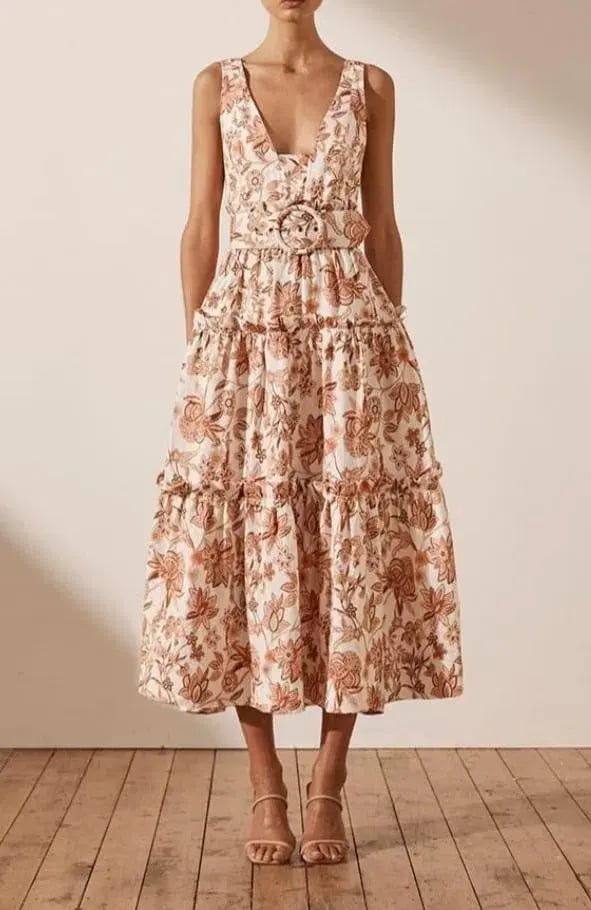 Shona Joy Carolina Tiered Midi Dress photo 2
