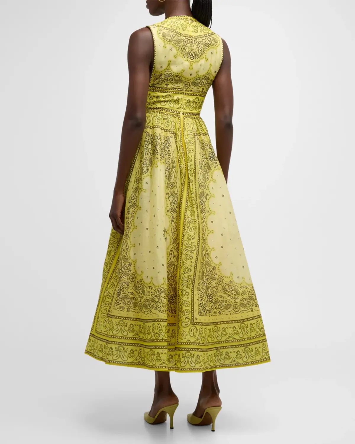 Zimmermann Matchmaker Bow Long Dress in Yellow Bandana Size 0 / AU 8 photo 2