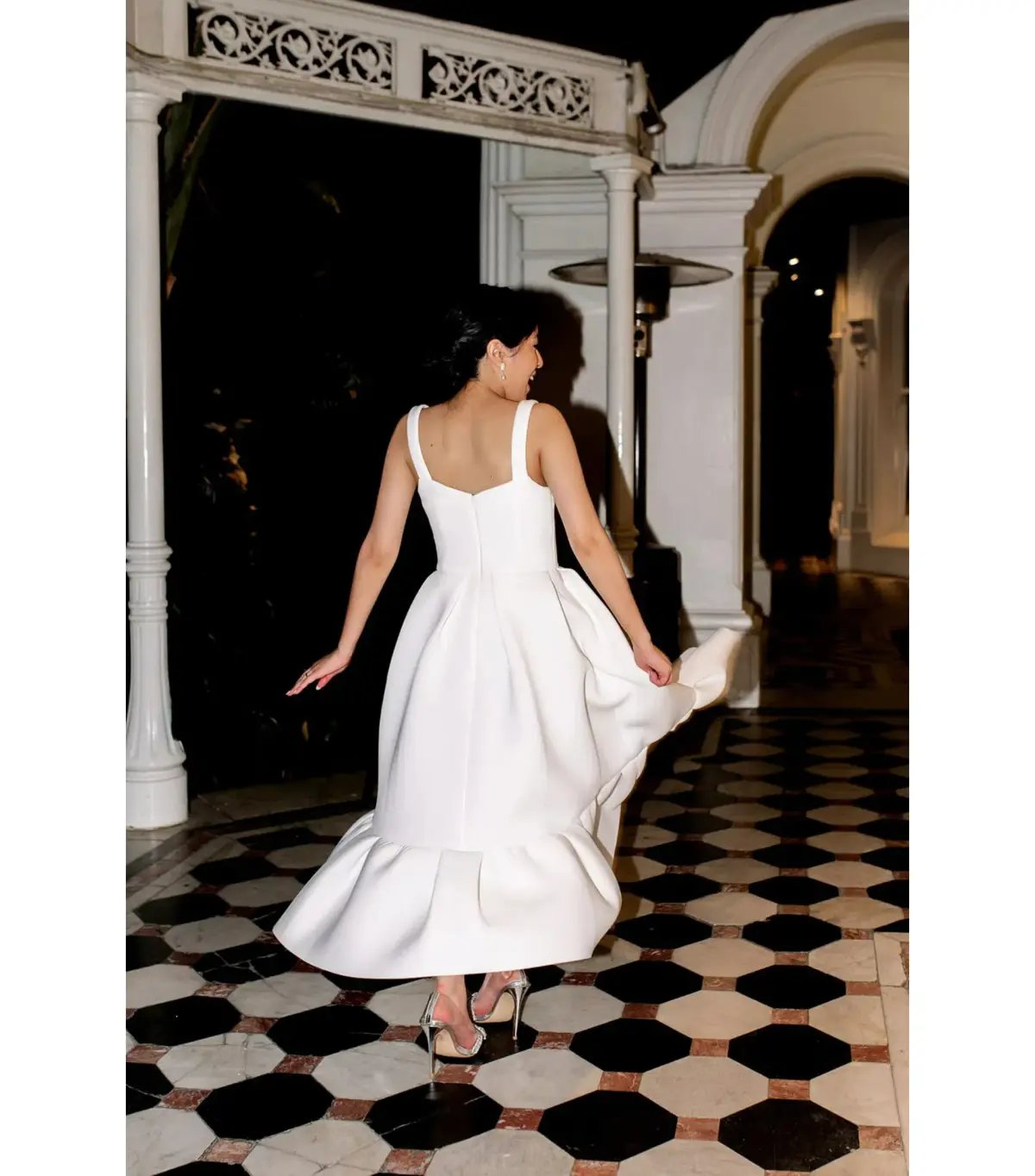 Rachel Gilbert Cora Knee Length Dress Nude Size 1 / AU 8 photo 2