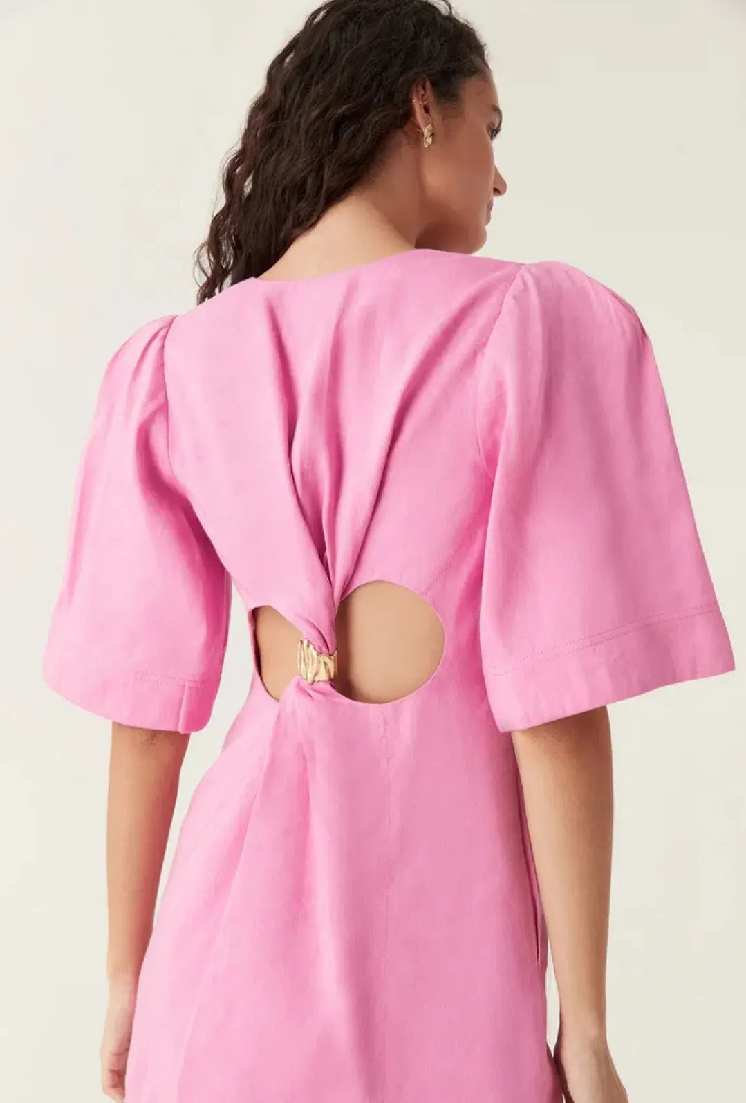 Aje Hunter Twisted Mini Dress Pink Size 10 photo 4