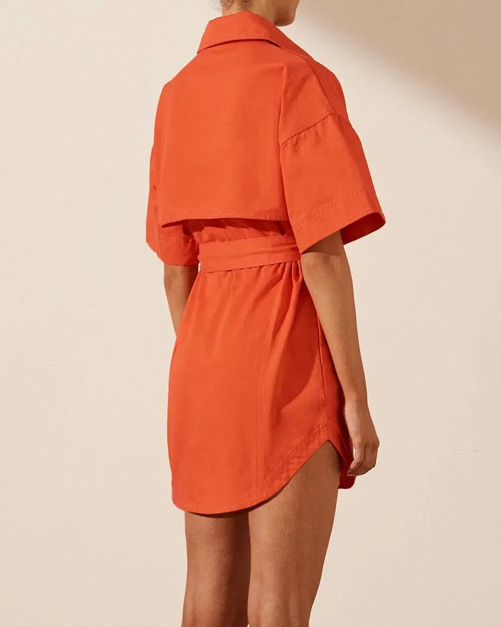 Shona Joy Anya Shirt Dress With Belt Hibiscus Size 10 photo 2