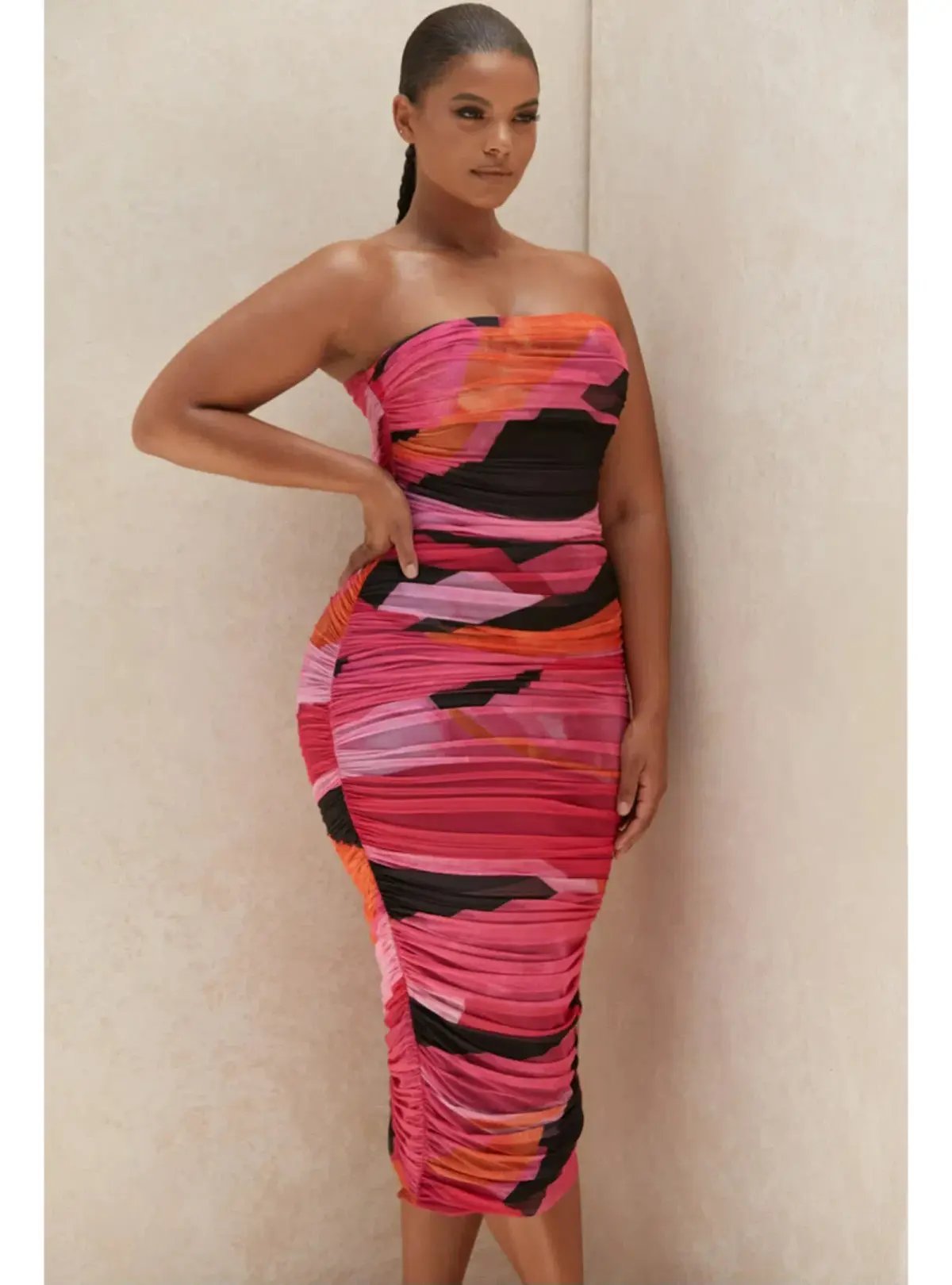 House of CB Sasha Midi Dress Multi Size L / AU 12 photo 3
