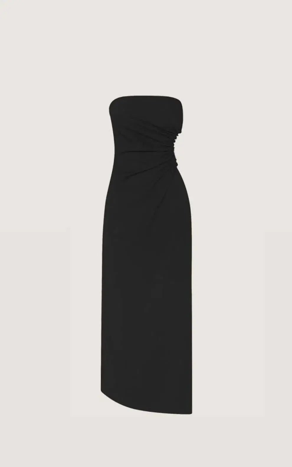 By Johnny Selena Strapless Midi Dress Black Size 8 / S photo 3