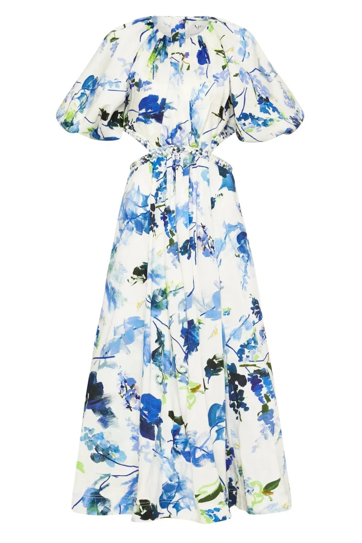 Aje Capucine Puff Sleeve Midi Dress Lavenders of Provence Size 14 photo 4