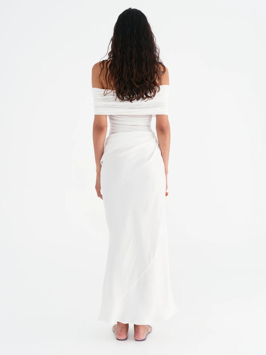 Benni Nico Off Shoulder Maxi Dress - White photo 3
