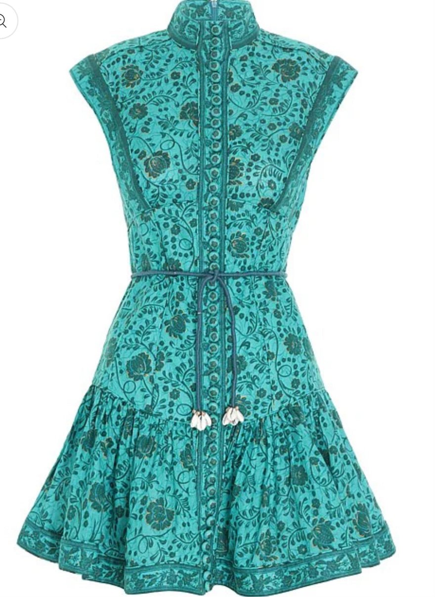 Zimmermann Lulu Panelled Flip High Neck Mini Dress photo 4