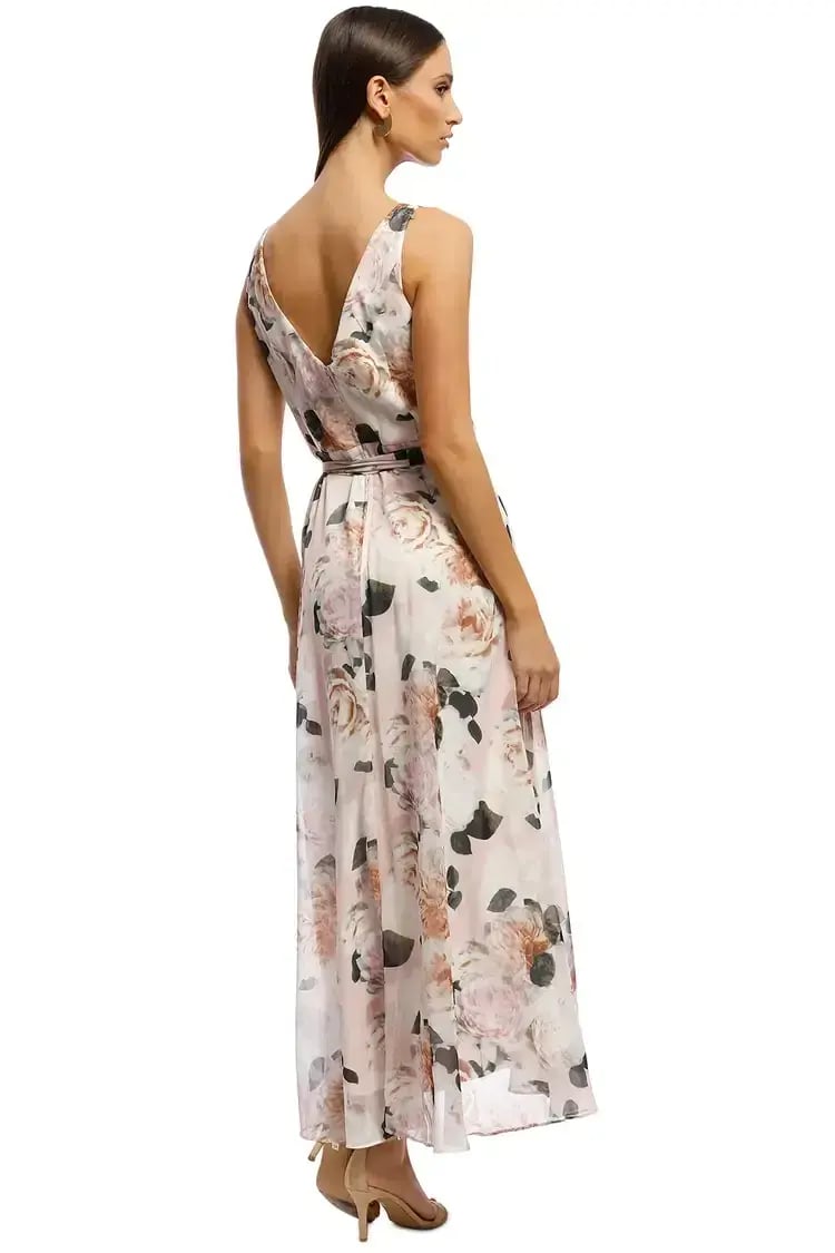 Montique Rosie Print Chiffon Dress Floral Size 16 photo 3