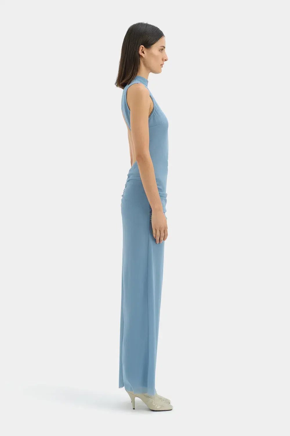 Sir the Label Ruby Open Back  Maxi Gown Aqua Size 8 photo 3