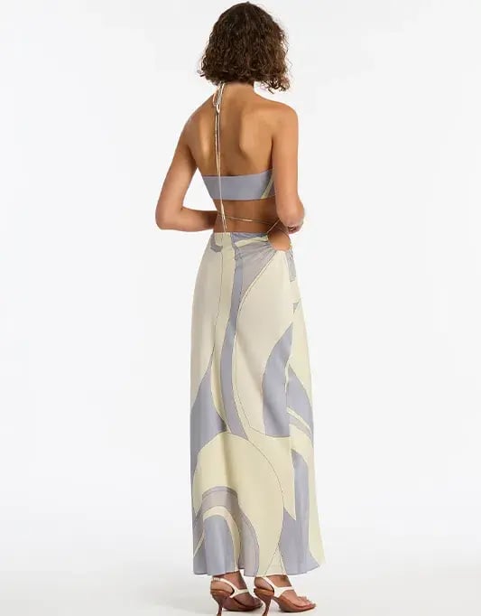 Sir the Label Adrianna Deconstructed Dress Cesco Print Size / Au 8 photo 2