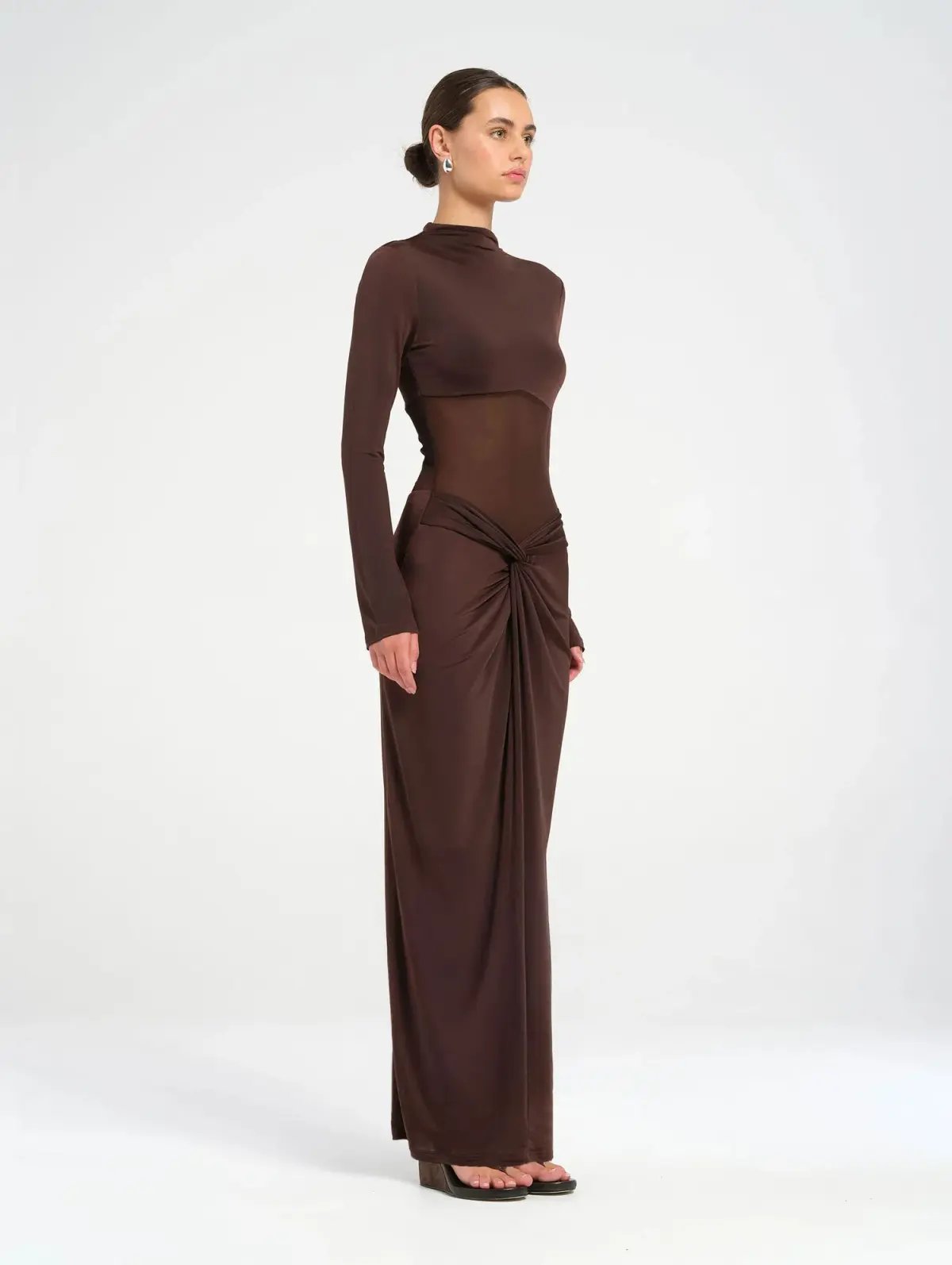 Benni Dora Maxi Dress Brown Size 8 photo 4
