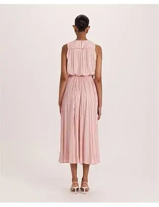 Saba Lillian Pleated Midi Dress Rose Size 12 photo 5
