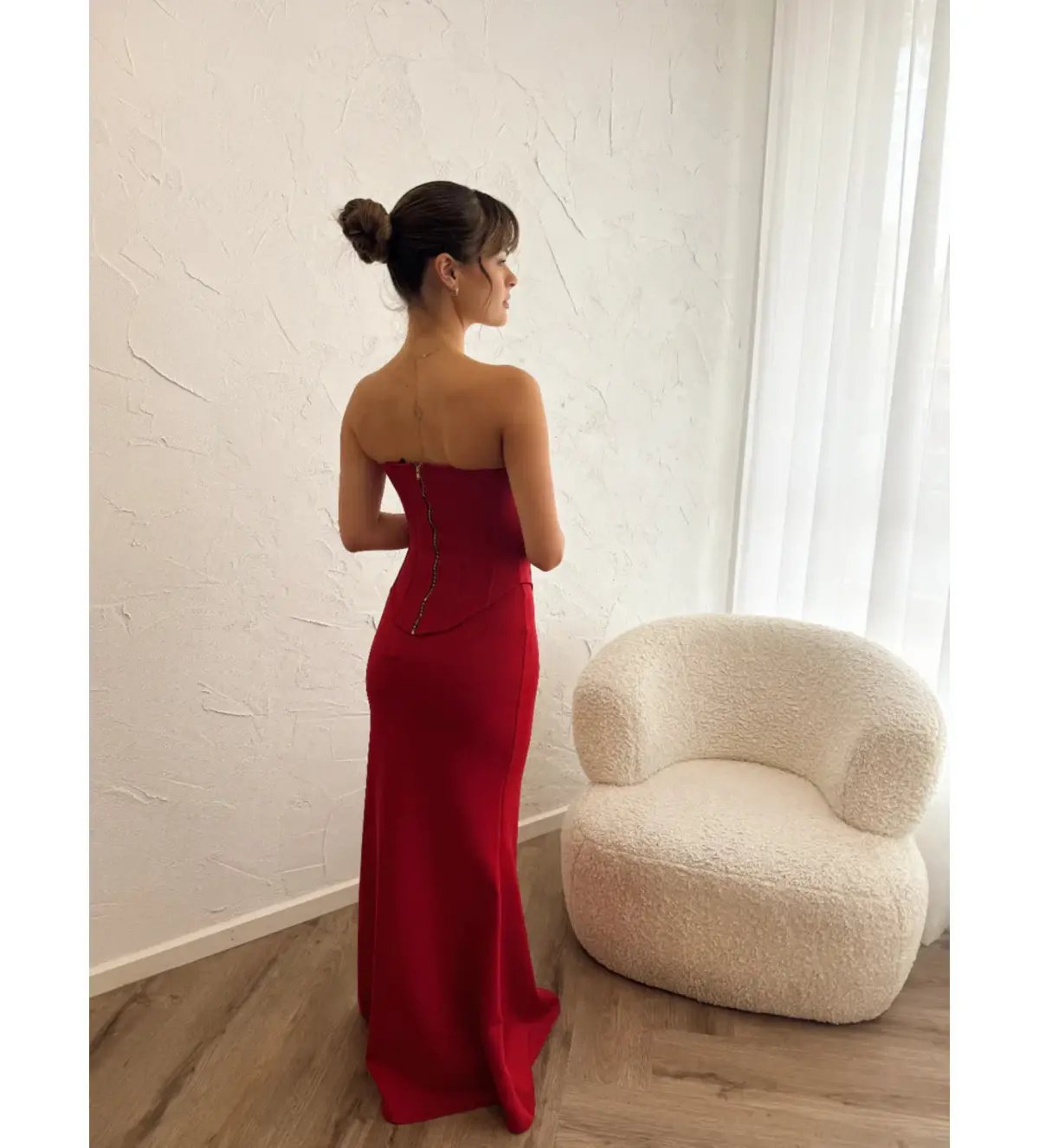 HNTR The Label Louie Gown Set in Wine Size AU 6 photo 4