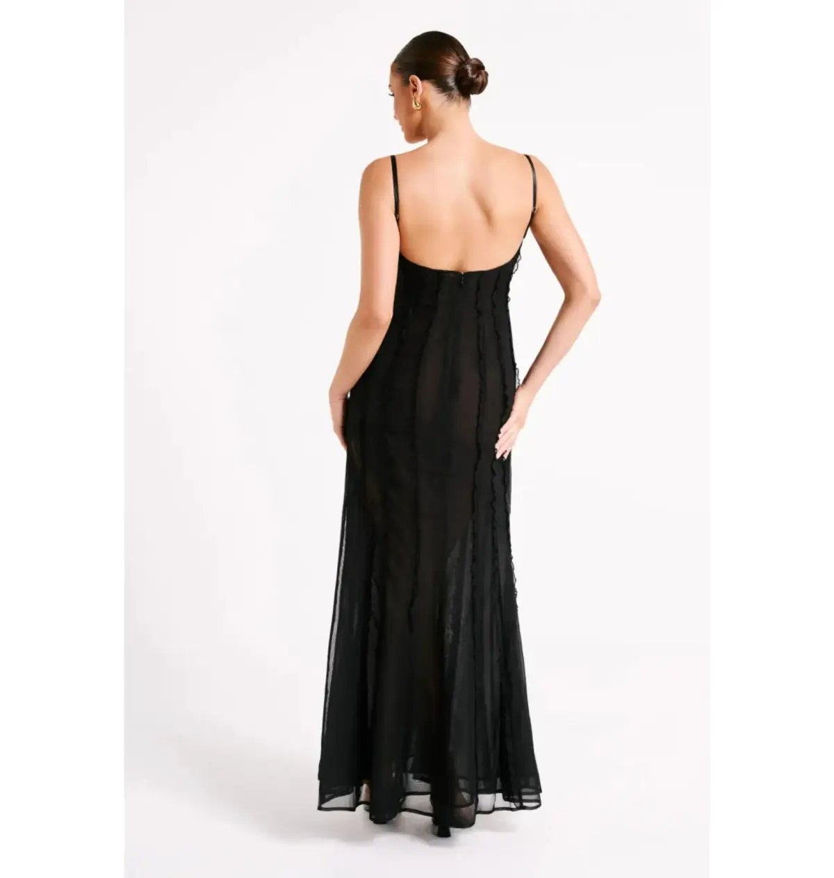 Meshki Jacinta Chiffon Maxi Dress Black Size M / AU 10 photo 2