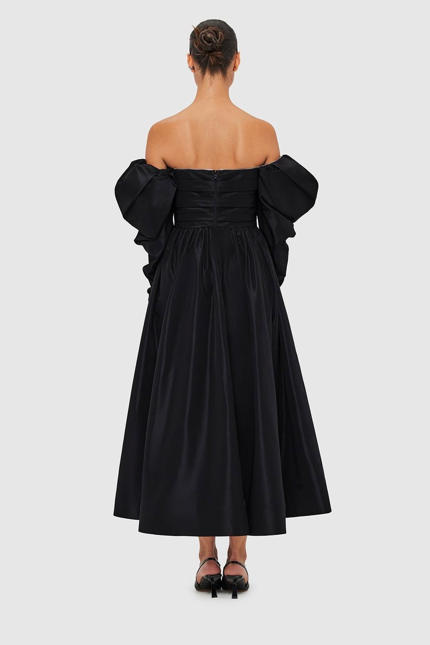 Leo Lin Madison Bustier Midi Dress - Ebony photo 3