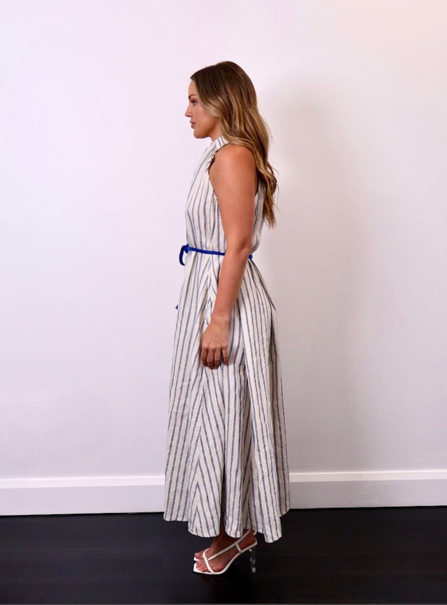 Scanlan Theodore Italian Linen Stripe Dress photo 2