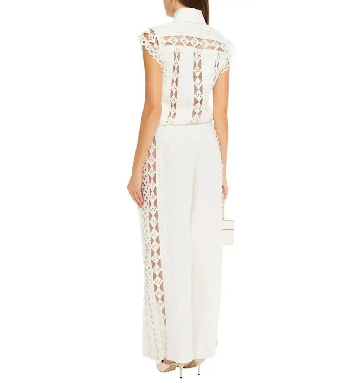 Zimmermann Moncur Studded Jumpsuit Ivory Size 0 / AU 8 photo 2