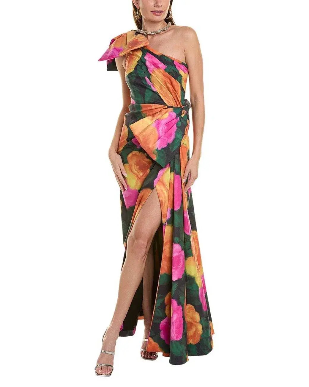 Rachel Gilbert Fauve Gown Floral Size 3 / AU 12 photo 2
