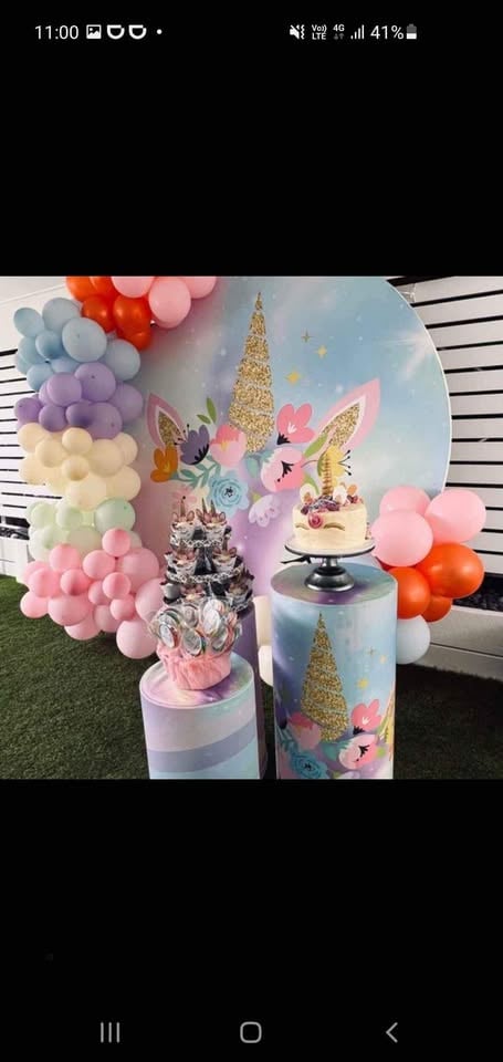 Unicorn theme party for kids birthday for hire at $150. photo 6
