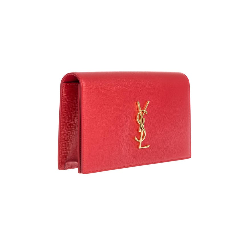 Saint Laurent Red Classic Kate Monogram Clutch photo 2