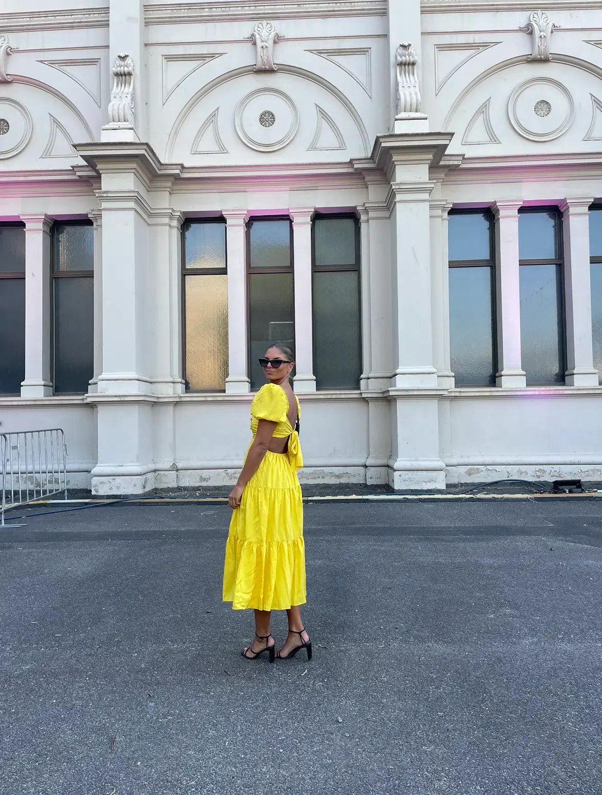 Rebecca Vallance Izzy Midi Dress Yellow Size AU 10 photo 2