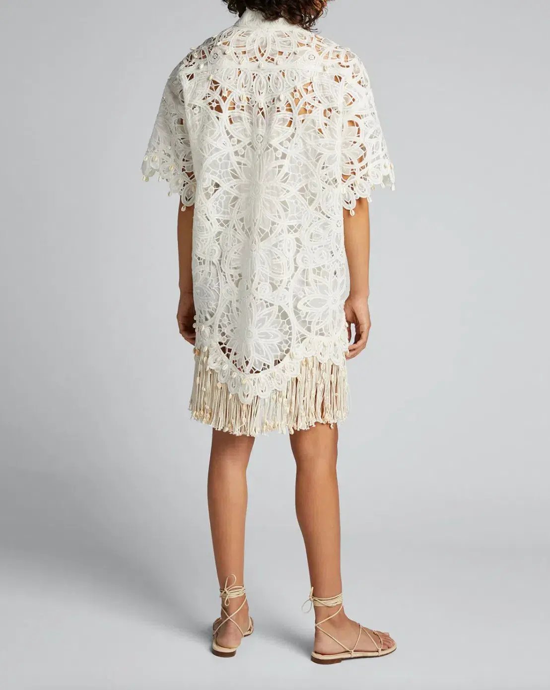 Zimmermann Wavelength Shirt Dress Ivory Size 0 / AU 8 photo 2