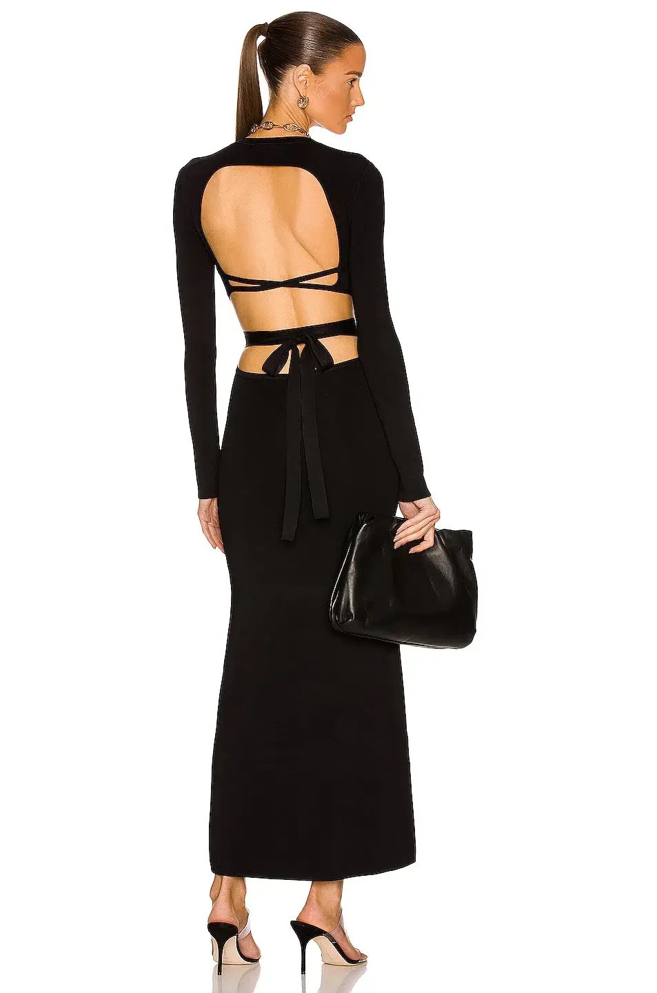 Sir the Label George Open Back Dress Black Size 1 photo 3