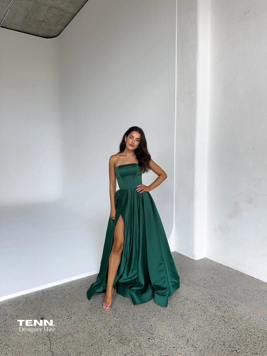 Lia Stublla Rosa Gown - Emerald Green photo 2