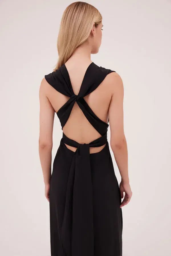 Bianca Spender Silk CDC Ascendent Gown Black Size  12 photo 3
