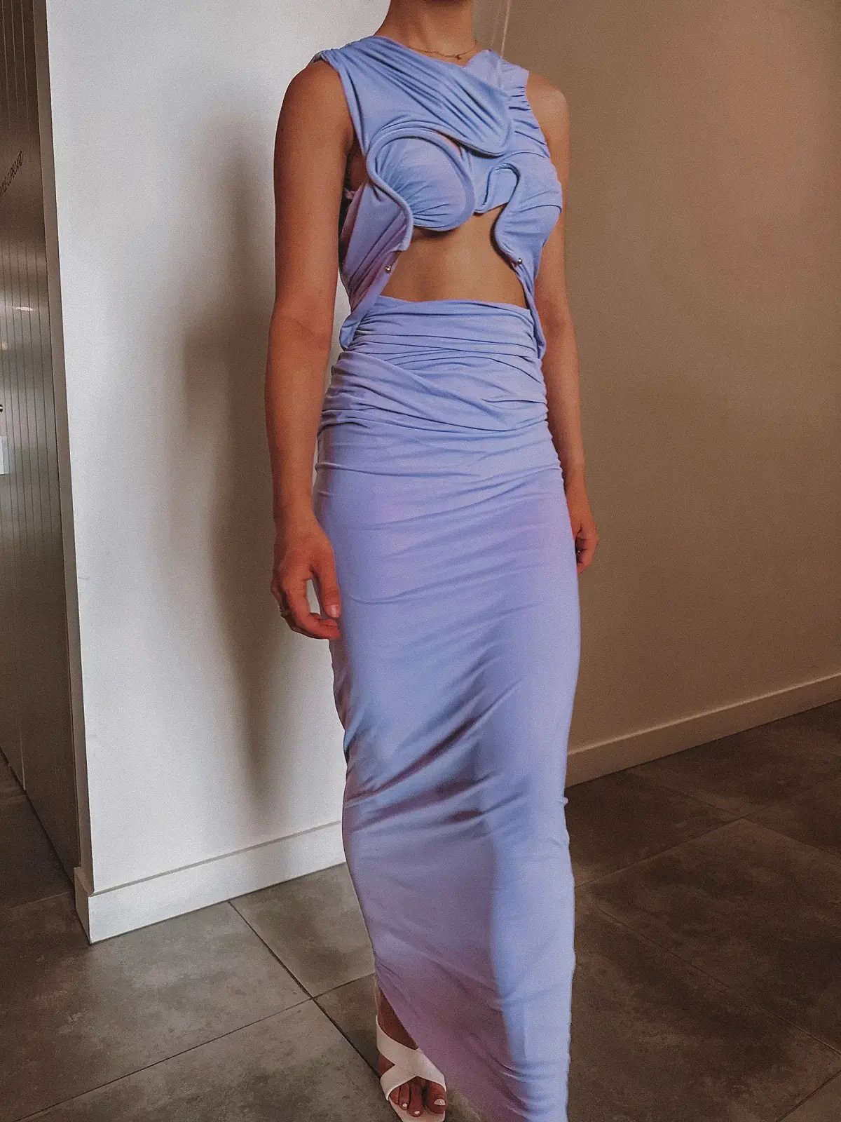 Christopher Esber Venus Tank Maxi Dress Lilac Size 6 photo 5