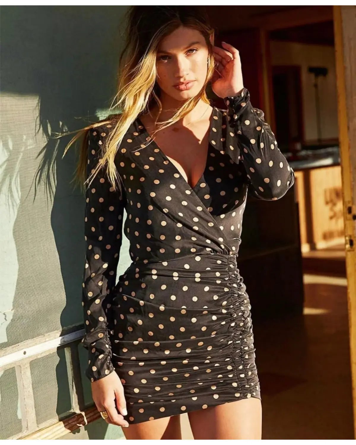 Bec & Bridge Paradis Long Sleeve Mini Dress Black Size AU 10 photo 5