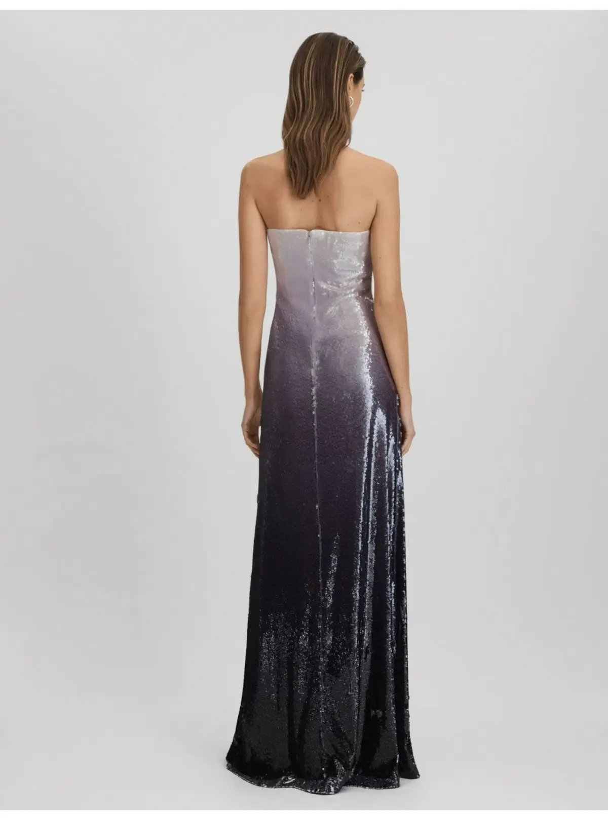 Halston Spencer Sequin Strapless Maxi Dress in Multi Size AU 8 photo 2