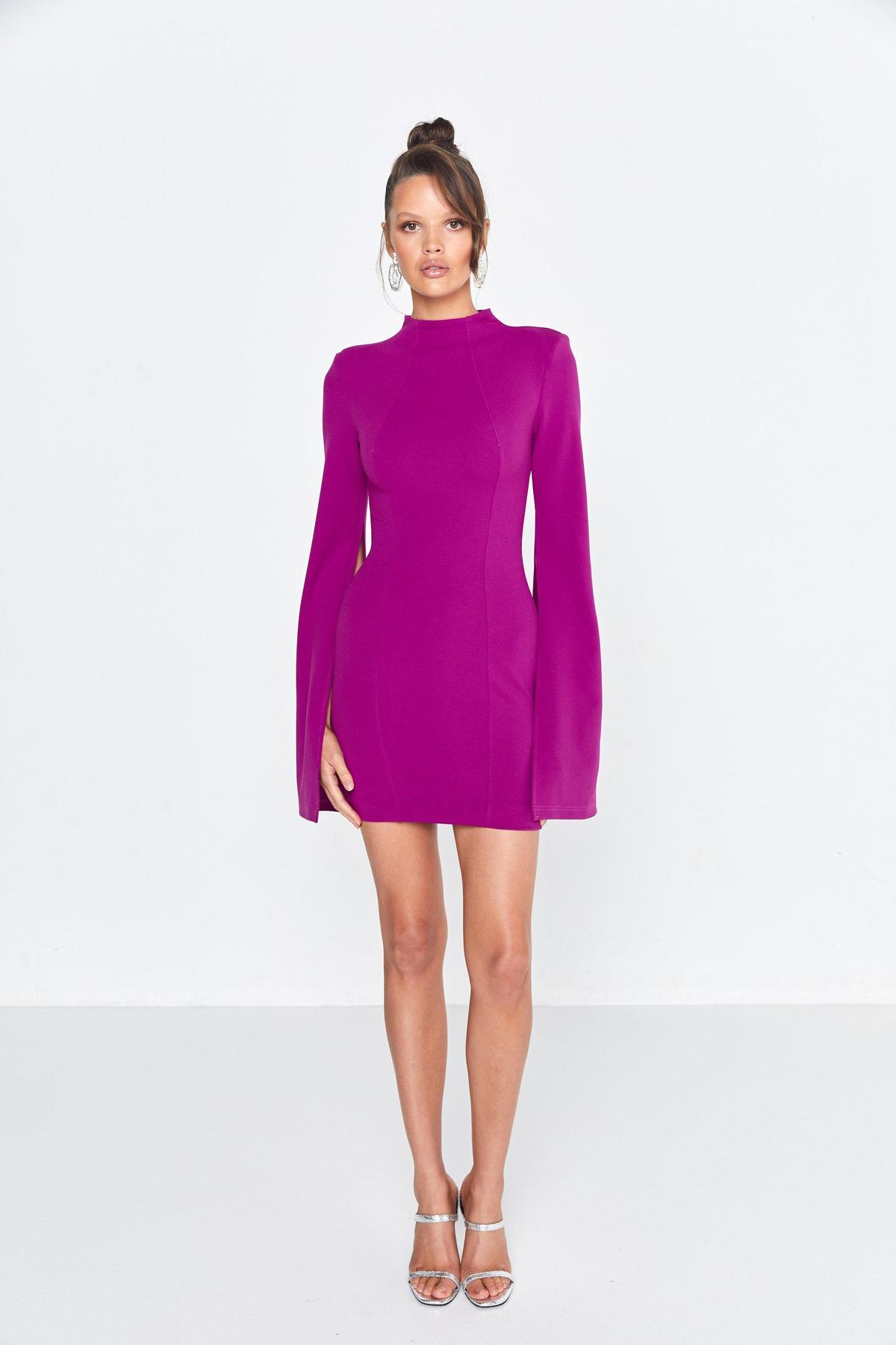 Mossman The Sense Of Mystery Dress Magenta Size 12 photo 5