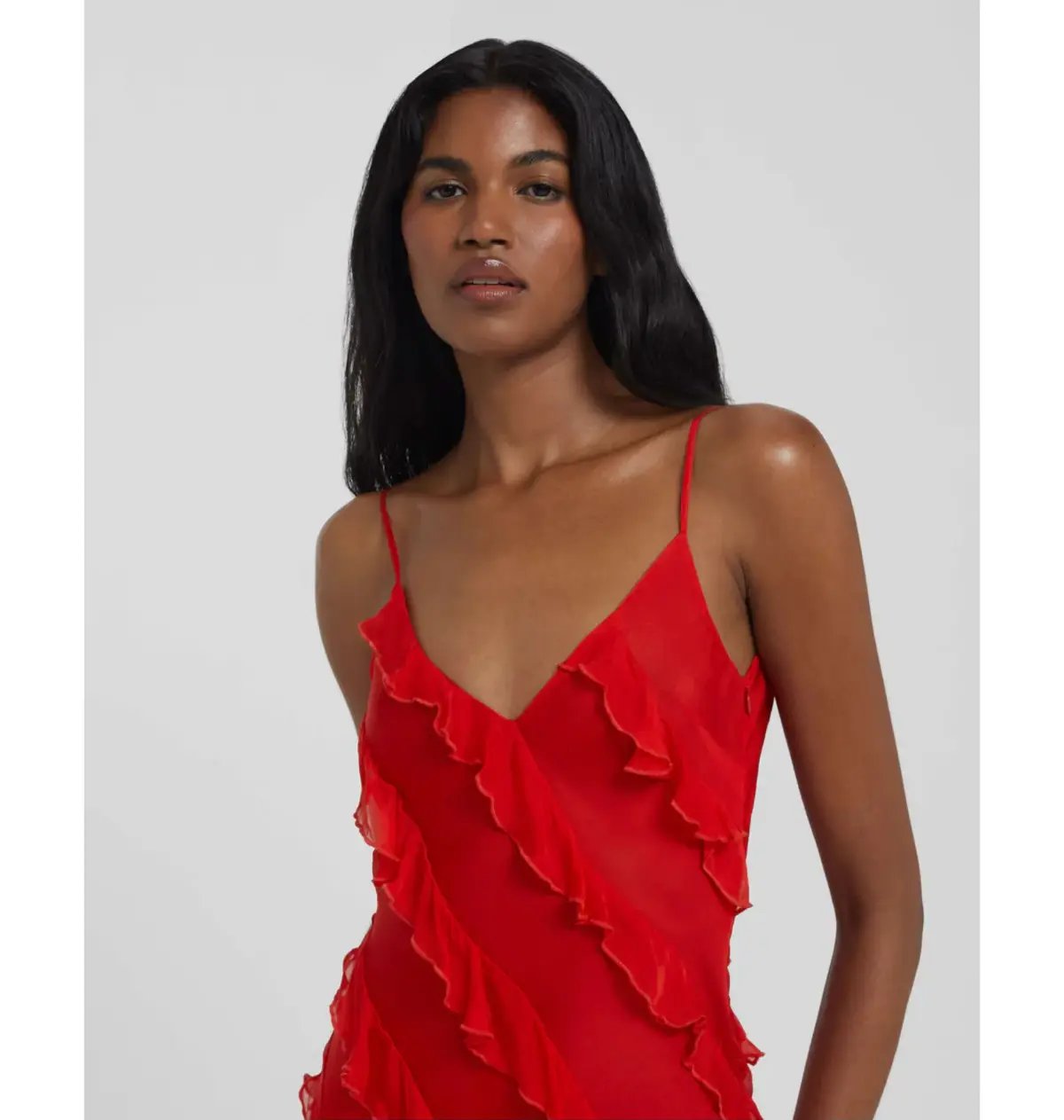Rat & Boa Cecelia Ruffle Maxi Dress Red Size S / AU 8 photo 2
