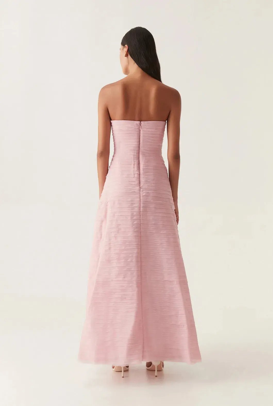 Aje Soundscape Maxi Dress Chalk Pink Size 6 photo 3