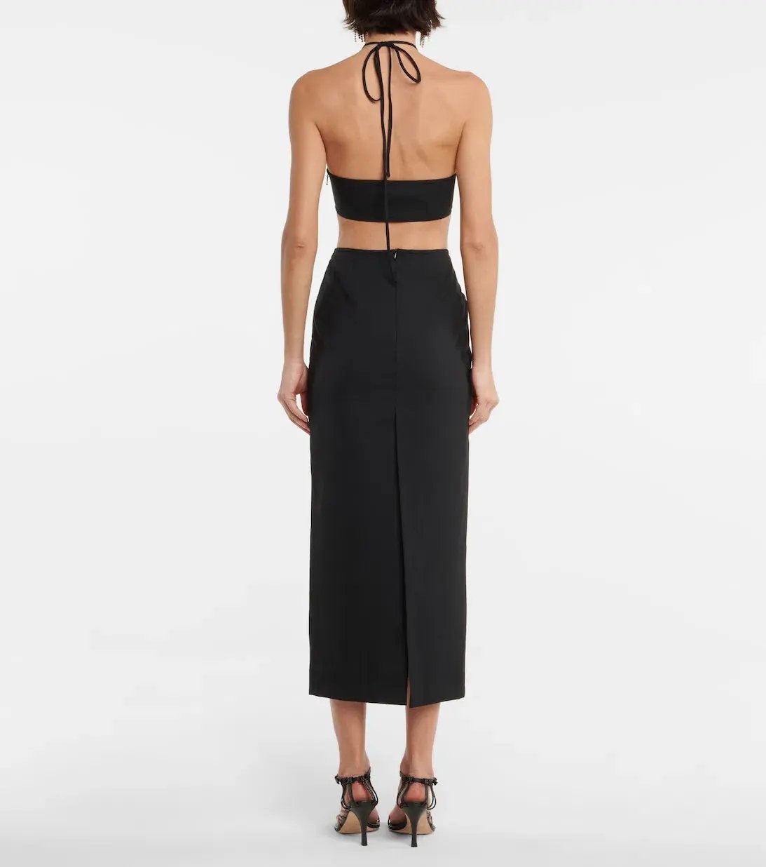 Christopher Esber  Disconnect Halter Tie Dress Black Size 14 AU photo 2