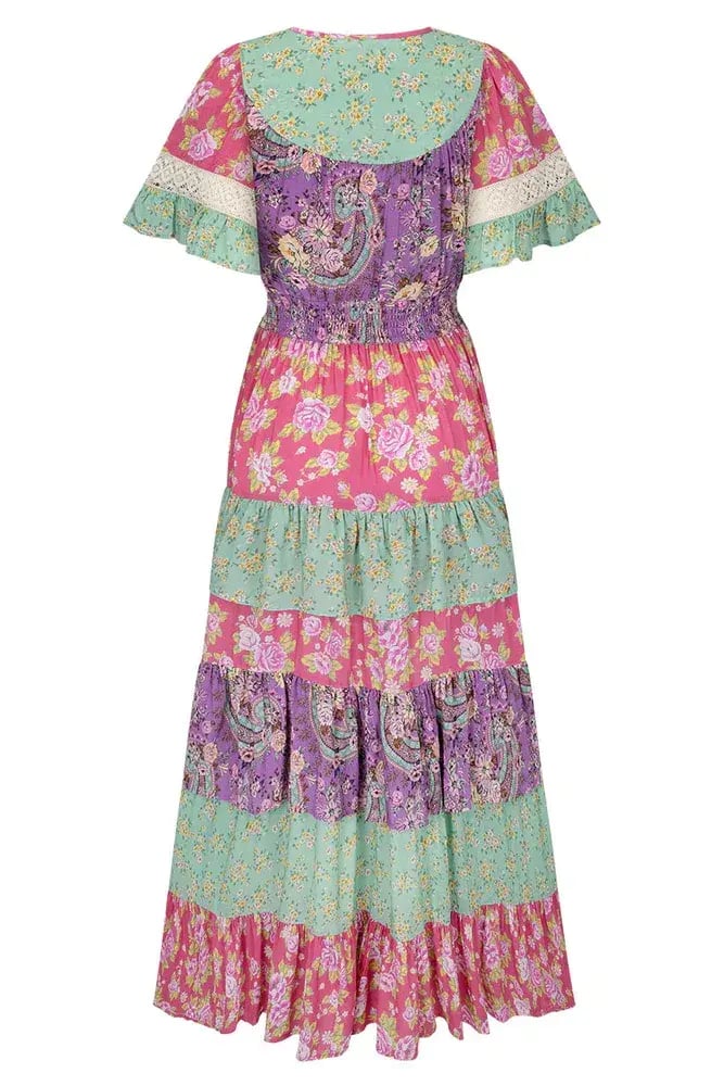 Spell Melody Ra-Ra Gown Multi Size S/Au 8 photo 3